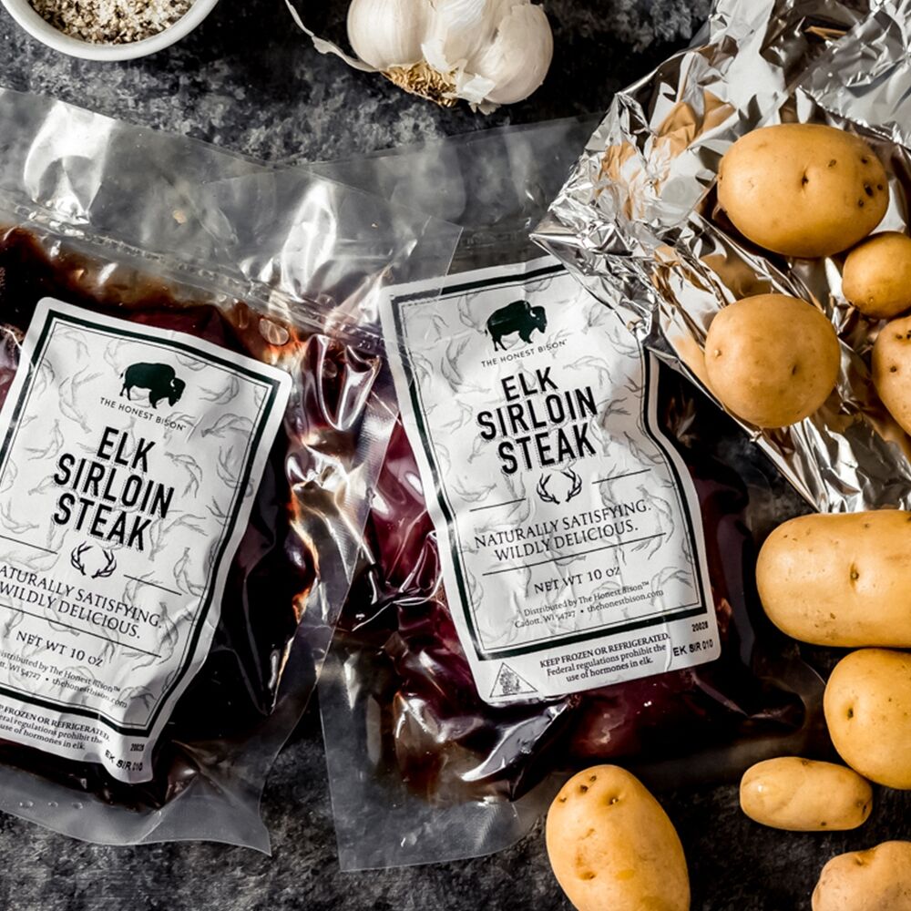 elk sirloin steaks from The Honest Bison