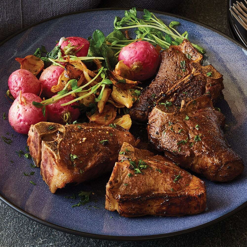 lamb chops with baby potatoes