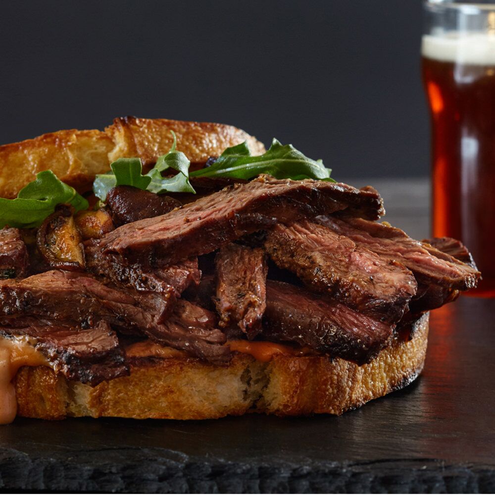 Bison Skirt steak sandwich